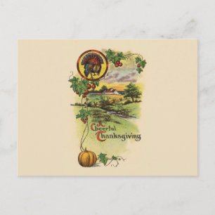 Cartes Pour Fêtes Annuelles Vintage Thanksgiving