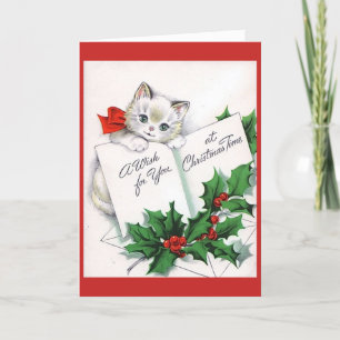 Cartes Pour Fêtes Annuelles Vintage - Un voeu de Noël pour un ami,