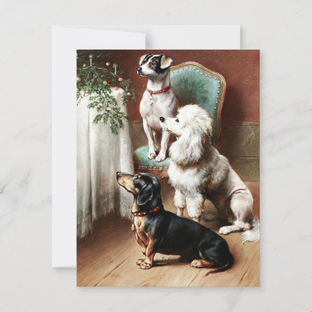 Cartes Pour Fêtes Annuelles Vintage - Une retraite de Noël (Devant)