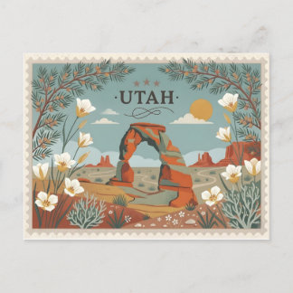 Cartes Pour Fêtes Annuelles Vintage Utah Travel Delicate Arch Arches National