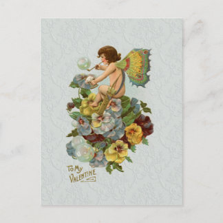 Cartes Pour Fêtes Annuelles Vintage Valentine Fairy