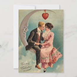 Cartes Pour Fêtes Annuelles Vintage Valentine Lovers