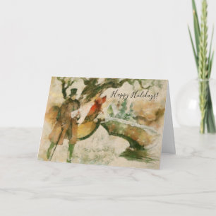 Cartes Pour Fêtes Annuelles Vintage Victorien Carolers de Noël