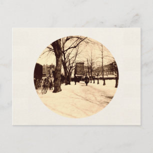 Cartes Pour Fêtes Annuelles Vintage Washington DC En Neige À Noël