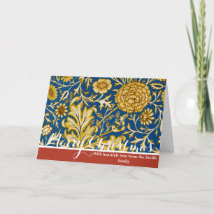 Cartes Pour Fêtes Annuelles Vintage William Morris Cherwell Bleu Art Floral