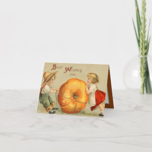 Cartes Pour Fêtes Annuelles vintages enfants Thanksgiving