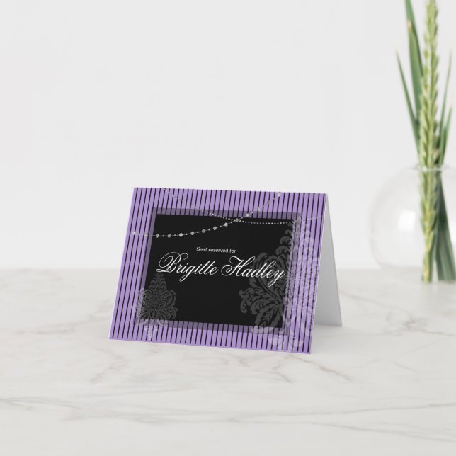 Cartes Pour Fêtes Annuelles Violet et noir (Devant)