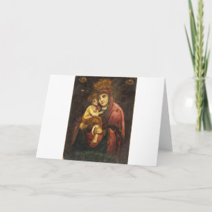 Cartes Pour Fêtes Annuelles Virgin of Pochayiv Ukrainian Icon