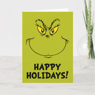 Cartes Pour Fêtes Annuelles Visage de Grinch qui a volé Noël