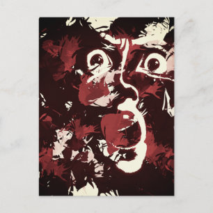 Cartes Pour Fêtes Annuelles visage éffrayant