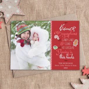 Cartes Pour Fêtes Annuelles Visions de Noël de prunes de sucre