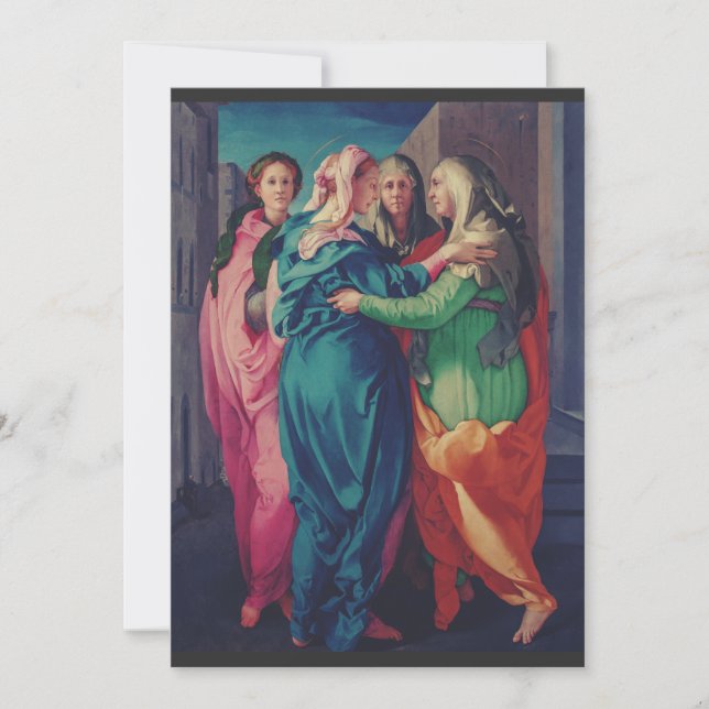 Cartes Pour Fêtes Annuelles Visite de la Vierge par Pontormo (Devant)