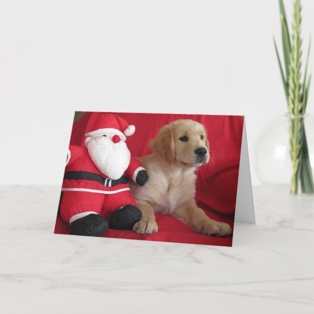Cartes Pour Fêtes Annuelles Visite de Père Noël (Devant)