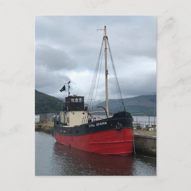 Cartes Pour Fêtes Annuelles Vital Spark, Puffer Boat, Inveraray, Écosse, (Devant)