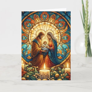 Cartes Pour Fêtes Annuelles Vitraux Sainte Famille