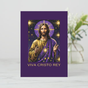 Cartes Pour Fêtes Annuelles Viva Cristo Rey Catholique Jésus Christ le Roi