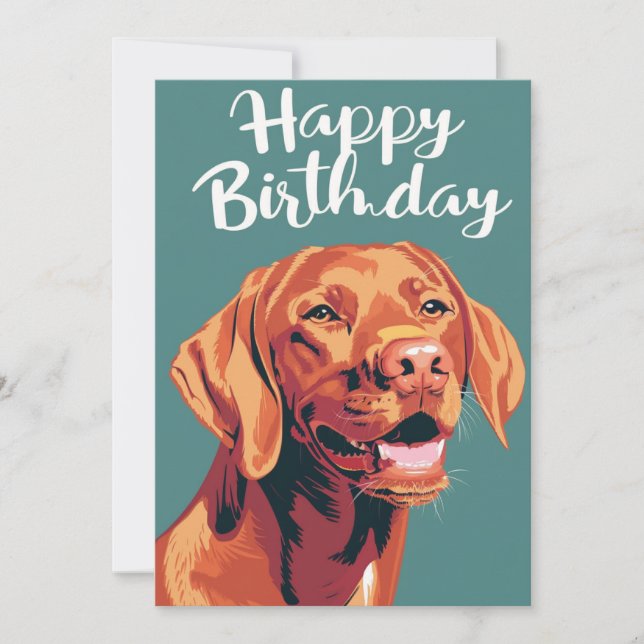 Cartes Pour Fêtes Annuelles Vizsla Joyeux anniversaire (Devant)