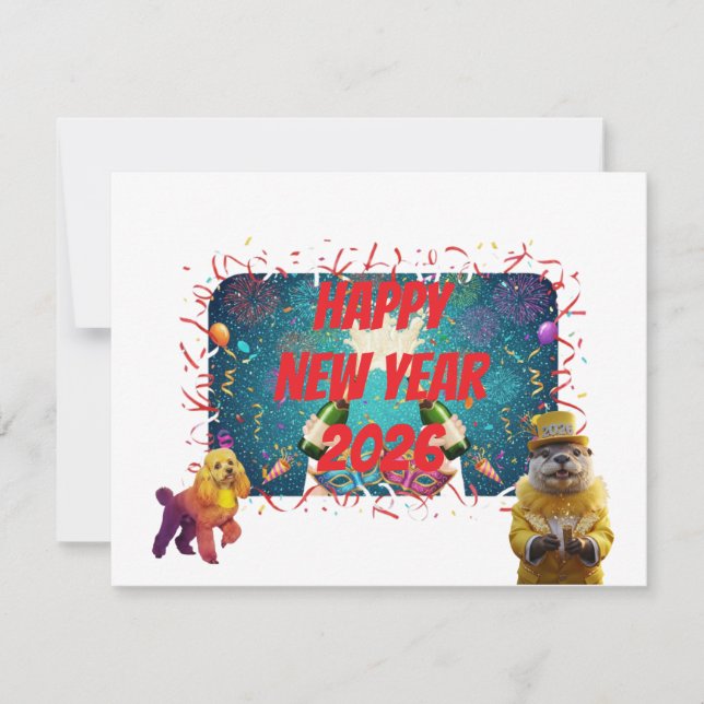 Cartes Pour Fêtes Annuelles Vœu de nouvelle année lol (Devant)