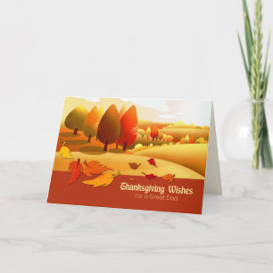 Cartes Pour Fêtes Annuelles Voeux d'action de grâce pour le Père paysage d'aut