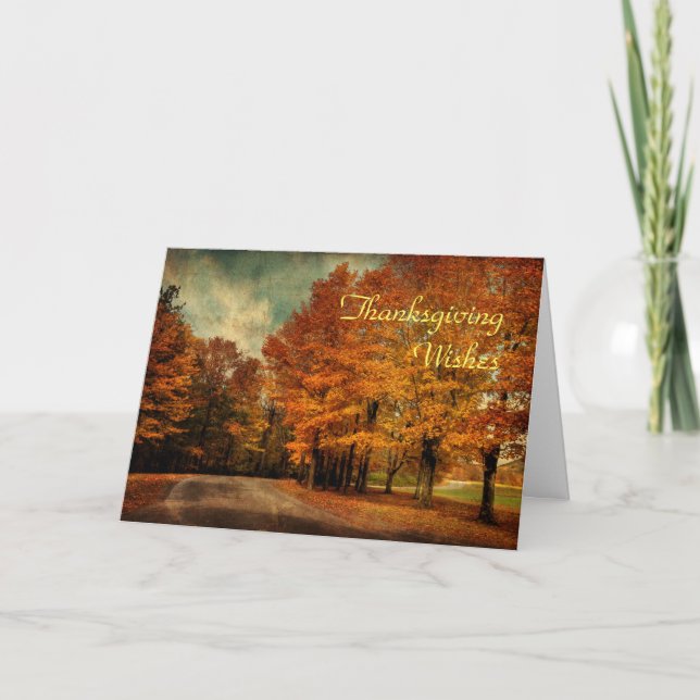 Cartes Pour Fêtes Annuelles Voeux d'action de grâces (Devant)
