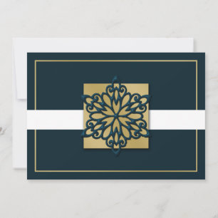 Cartes Pour Fêtes Annuelles vœux d'affaires de vacances en or bleu