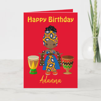 Cartes Pour Fêtes Annuelles Vœux d'anniversaire africains