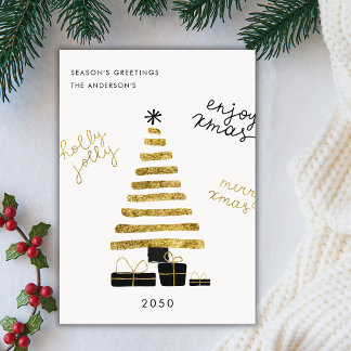 Cartes Pour Fêtes Annuelles Vœux de fêtes minimaux nordiques scandinaves Noël