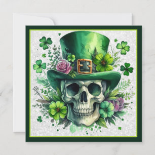 Cartes Pour Fêtes Annuelles Vœux de jour de la Saint-Patrick crâne festif