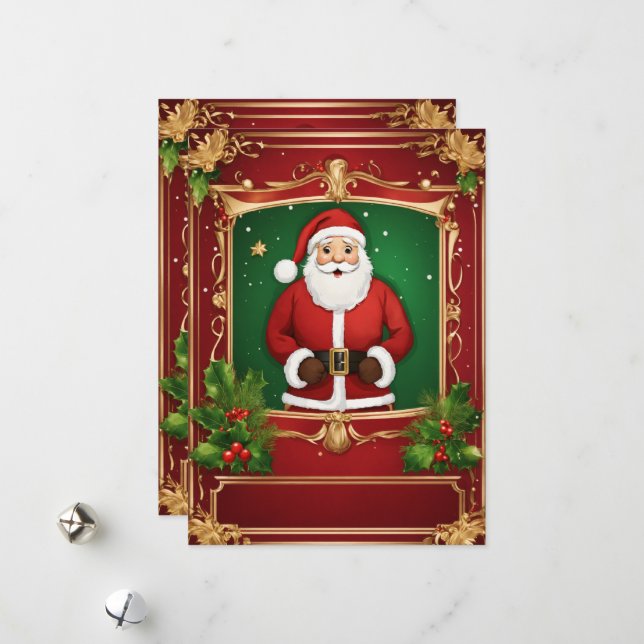 Cartes Pour Fêtes Annuelles Vœux de la saison : Créez vos vacances idéales (Devant/Arrière en situation)
