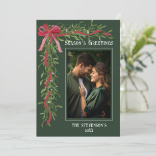 Cartes Pour Fêtes Annuelles Vœux de la saison Photo Gui de Noël