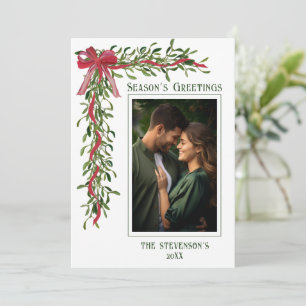 Cartes Pour Fêtes Annuelles Vœux de la saison Photo Gui de Noël