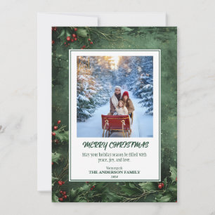Cartes Pour Fêtes Annuelles Vœux de la saison : un joyeux Noël de gui et de ho