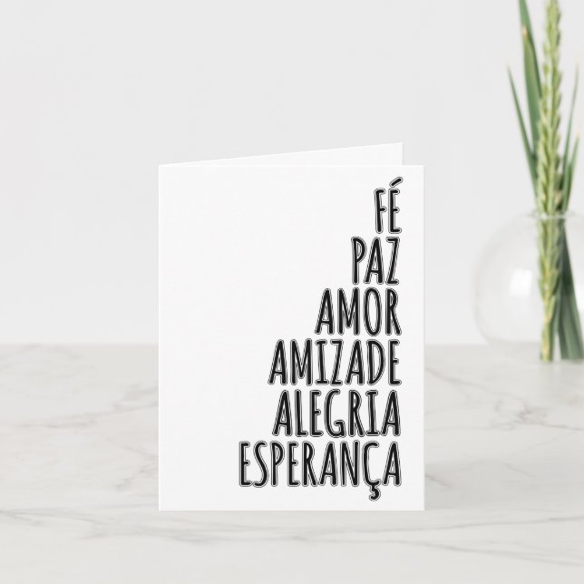 Cartes Pour Fêtes Annuelles Vœux de Noël - Amour Foi Espérance (Devant)