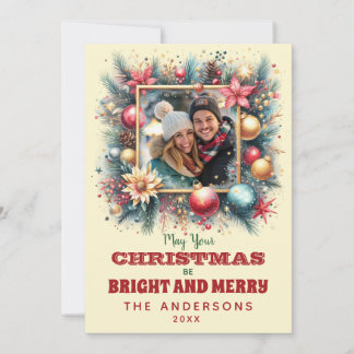 Cartes Pour Fêtes Annuelles Voeux de Noël avec photo personnalisée