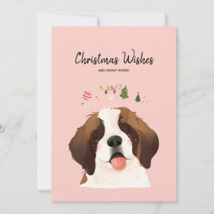 Cartes Pour Fêtes Annuelles Voeux de Noël & Baisers de chien