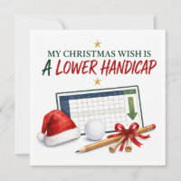 Vœux de Noël de golf avec un chapeau de Santa ball