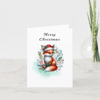Cartes Pour Fêtes Annuelles Vœux de Noël du renard de Noël