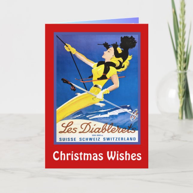 Cartes Pour Fêtes Annuelles Voeux de Noël, Les diablerets, Suisse (Devant)