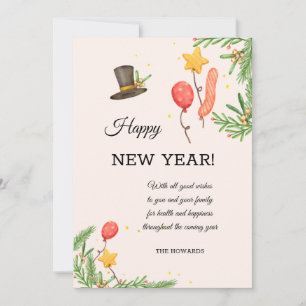 Cartes Pour Fêtes Annuelles Vœux de Nouvel An