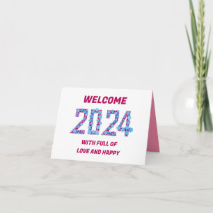 CARTES POUR FÊTES ANNUELLES VOEUX DE NOUVELLE ANNÉE 2024 MAMAN PAPA SŒUR FRÈRE