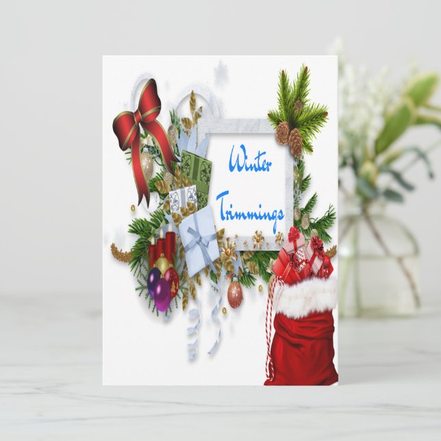 Cartes Pour Fêtes Annuelles Vœux de saison et Bonne Année (Debout devant)