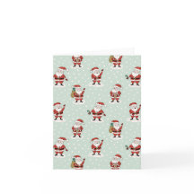 Vœux de vacances de Noël avec le Père Noël enneigé