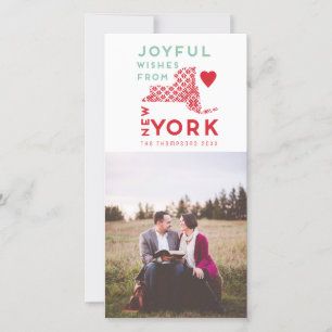 Cartes Pour Fêtes Annuelles voeux Joyeux de Noël moderne de New York Photo