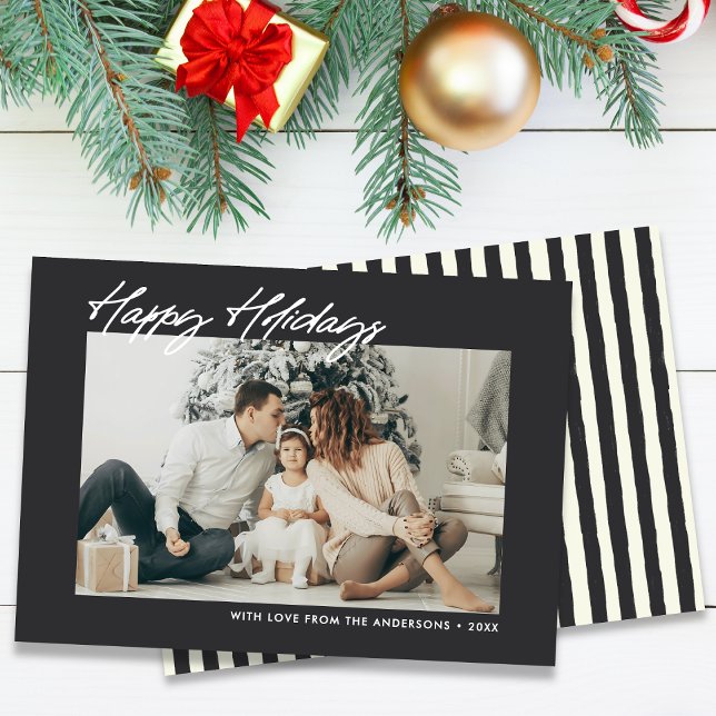 Cartes Pour Fêtes Annuelles Vœux Joyeux Modernes Personnalisés avec Message et (Créateur téléchargé)