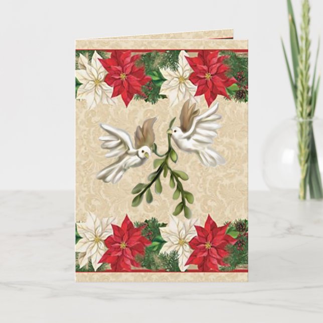 Cartes Pour Fêtes Annuelles Vœux paisibles (Devant)