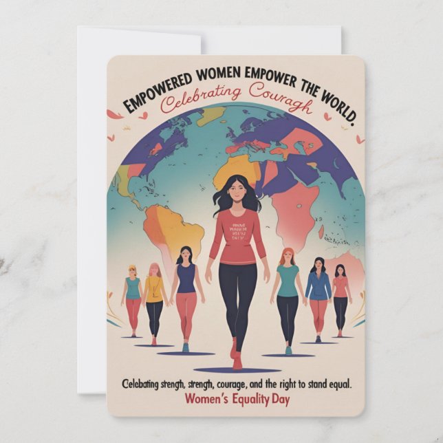 Cartes Pour Fêtes Annuelles “Voices of Equality: A Tribute to Women's Power” (Devant)