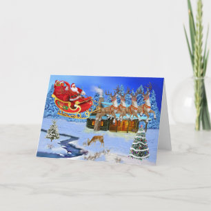 CARTES POUR FÊTES ANNUELLES VOICI SANTA CLAUS