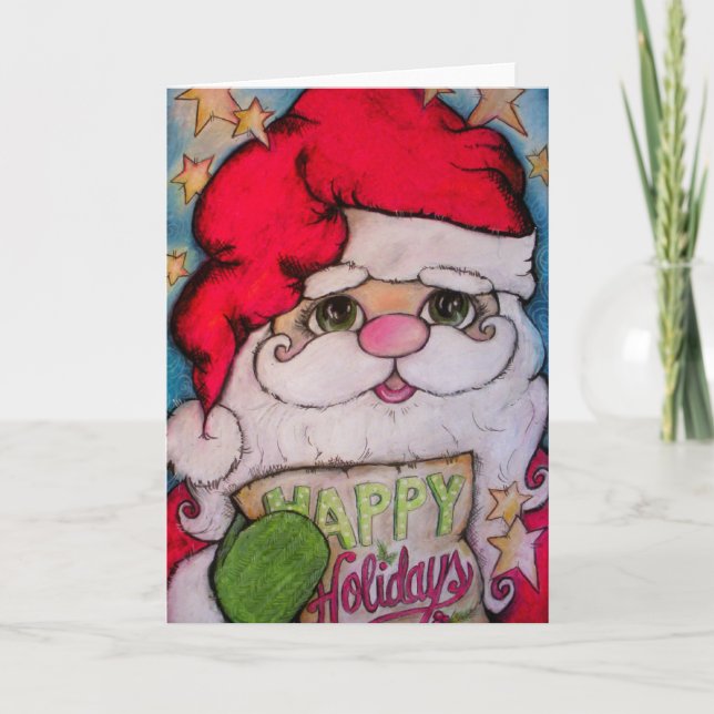 Cartes Pour Fêtes Annuelles Voici venir le père noël (Devant)
