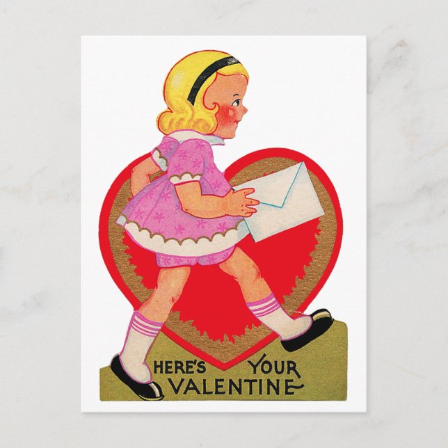 Cartes Pour Fêtes Annuelles Voici votre Valentine Girl (Devant)
