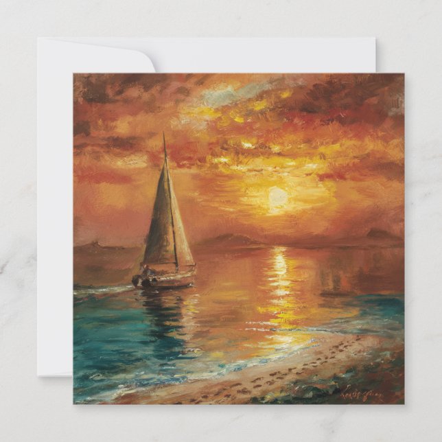 Cartes Pour Fêtes Annuelles Voile (Devant)